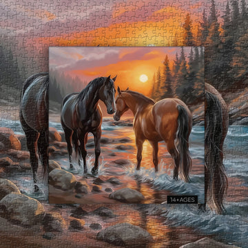 Sunset Gallop Jigsaw Puzzle 1000 piezas